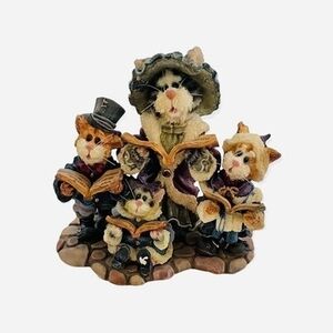 Vintage 1999 Boyds Bears Purrstone Collection Mrs Fezziwig & Marley Figurine Cat